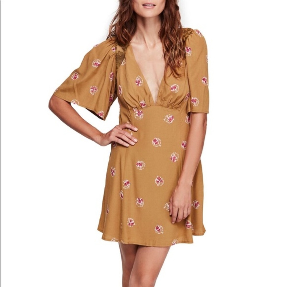 Free People Boho Abstract Print Dress